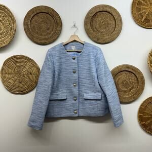 J. Crew Tweed Lady Jacket Blazer Plus Size 18 Button Preppy Business Office
